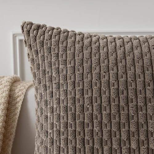 Kevin Textile Soft Corduroy 14"x36" Lumbar Pillow Cover 1 Pack, Light Brown - Image 3
