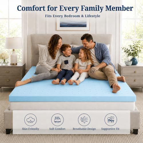 IULULU Mattress Topper Twin XL Size, 4 Inch Gel Memory Foam Bed Topper - Image 7