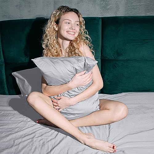 100% Egyptian Cotton Pillow Protectors Set of 4 King Size - Image 5