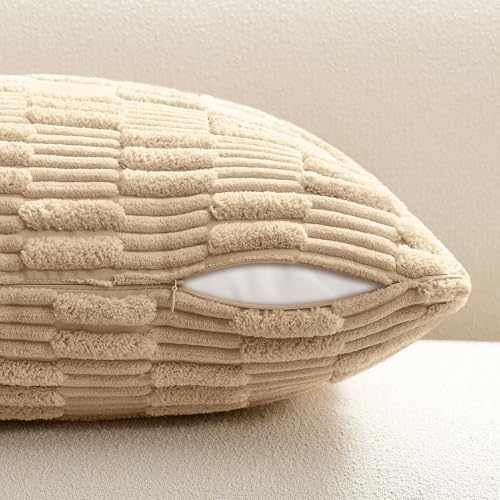 Kevin Textile 12x24 Inch Lumbar Pillow Cover 1 Pack Soft Plush Stripe - Image 3