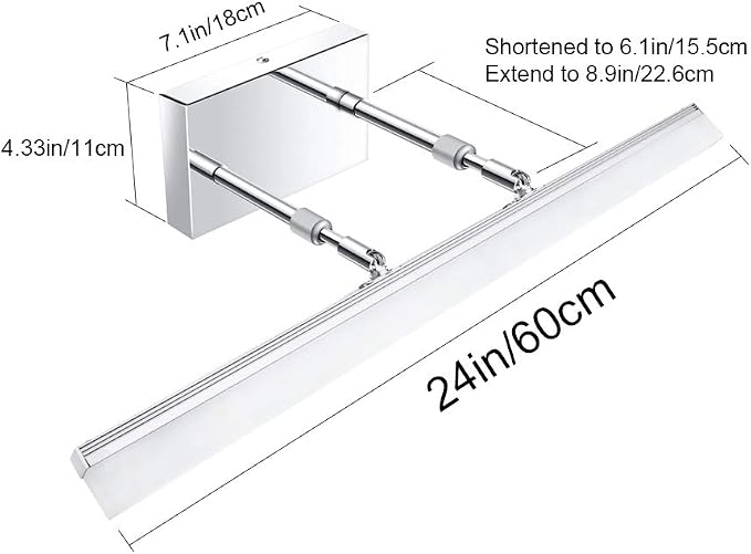 Aipsun 24 inch Dimmable LED Vanity Lights Adjustable Bathroom Light Fixtures - Image 8