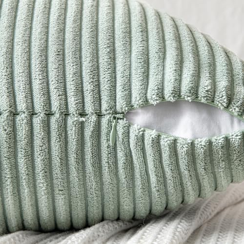 MIULEE Greyish Green Decorative Throw Pillow Covers 16x16 Inch - Image 3