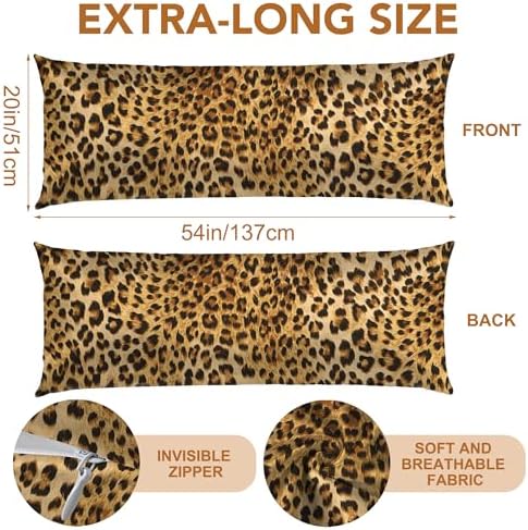 Leopard Print Body Pillow Cover, Leopard Body Pillow Cover, Cheetah Print Body - Image 2