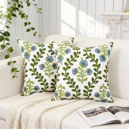 Alysheer Embroidered Decorative Throw Pillow Cover 20"x 20" Set of 2 - Image 2