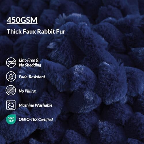 XeGe 3D Bubble Fluffy Faux Rabbit Fur Body Pillow Cover 20x54 - Image 6