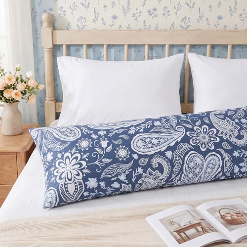 Bedorm 20 x 54 Body Pillow Cover Cotton Body Pillow Case Boho Chic Paisley - Image 2