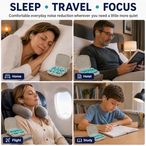 Noise Cancelling Ear Plugs Sleep 33dB NRR Side Sleep Small Ear - Image 6
