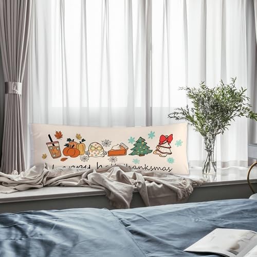 Halloween Thanksgiving Christmas Body Pillow Covers 20x54, Fall Home Decor - Image 5