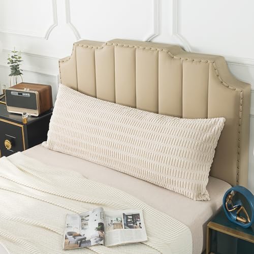 Pack of 1 Corduroy Soft Soild Body Pillow Covers Set Sofa Bedroom - Image 2