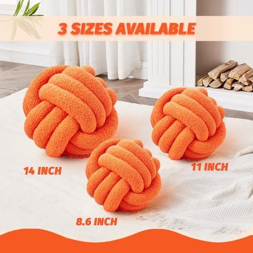 Uvvyui Knot Pillow Ball, Soft Home Decorative Round Throw Pillow, Handmade - Image 2