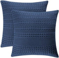 PHF Cotton Waffle Weave Euro Sham Covers 26"x26", No Insert by PHF