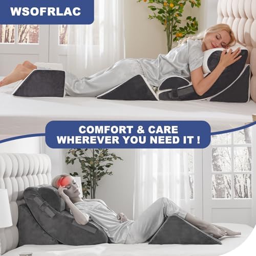 WSOFRLAC 6PCS Multi-Functional Bed Wedge Pillow Kit - Image 6