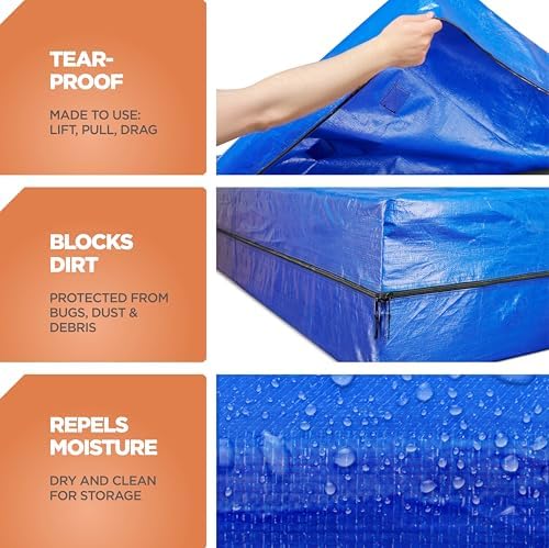 Mattress Bags For Moving With 8 Handles – Queen Mattress Moving Bag – - Image 5