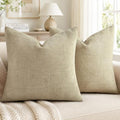 decorUhome Chenille Decorative Throw Pillow Covers 16x16 Set of 2 by decorUhome