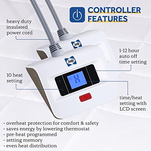 Sealy Heated Mattress Pad Queen Size Dual Control - Image 5