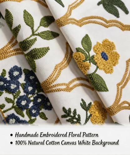Alysheer Floral Embroidered Throw Pillow Cover 18"x18" - Image 6