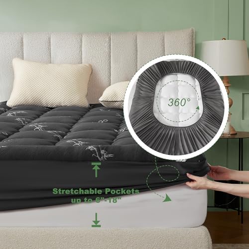 BEDLORE King Mattress Topper, Thick Pillow Top Mattress Pad - Image 6