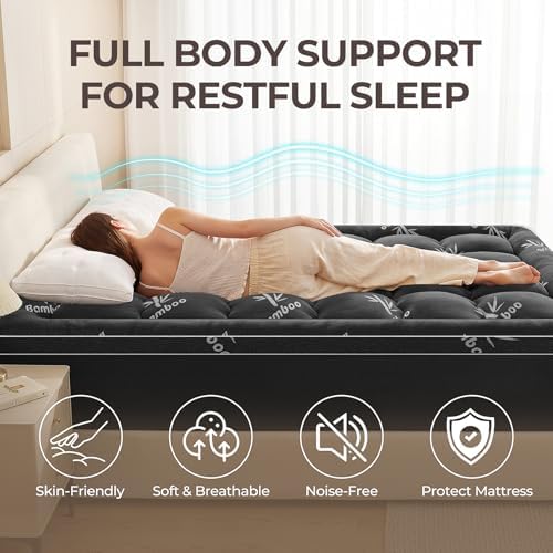 Mattress Topper King Size, Extra Thick Mattress Pad Pillow Top - Image 3