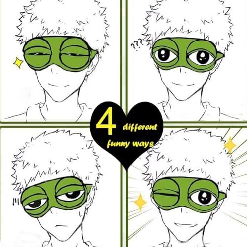 2Pcs Sleep Eye Mask for Women Kids, Shinywear Eye Mask for Sleeping, Cute Sad - Image 2