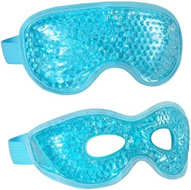 2PCS Gel Eye Mask Reusable Cold Therapy Gel Bead Eye Mask by CONSGIJI