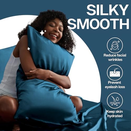 MR&HM Satin Pillowcase 2 Pack, Queen Size 20"x30" - Image 3