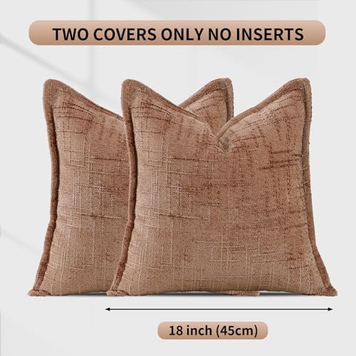 HPUK Chenille Throw Pillow Covers 18x18 Inch, Soft Woven Texture - Image 7