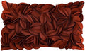 KINGROSE Handmade 3D Flower Throw Pillow Cover, Rust Red, 12x20 Inches by KINGROSE