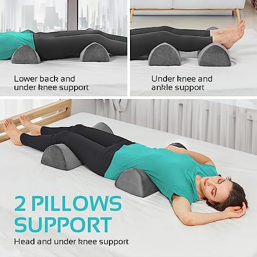 2 Pack Large Half Moon Bolster Pillow - Image 7