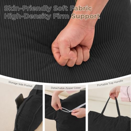 Reading Pillow for Bed with Detachable Neck Roll and Shredded Memory Foam - Image 6
