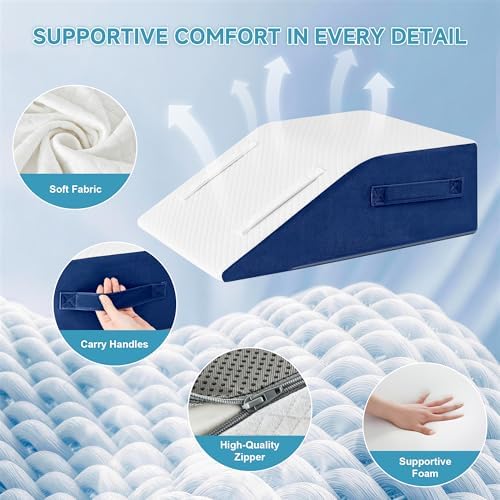 Yojoker Leg Elevation Pillows for Swelling, Memory Foam Wedge Pillow for Legs - Image 4