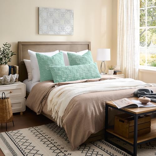Kevin Textile 14x24 Inch Lumbar Pillow Cover 1 Pack Soft Plush Stripe - Image 7