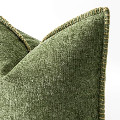 MIULEE Decorative Couch Throw Pillow Covers 18x18 Inch Sage Green 2 Pack - Image 2