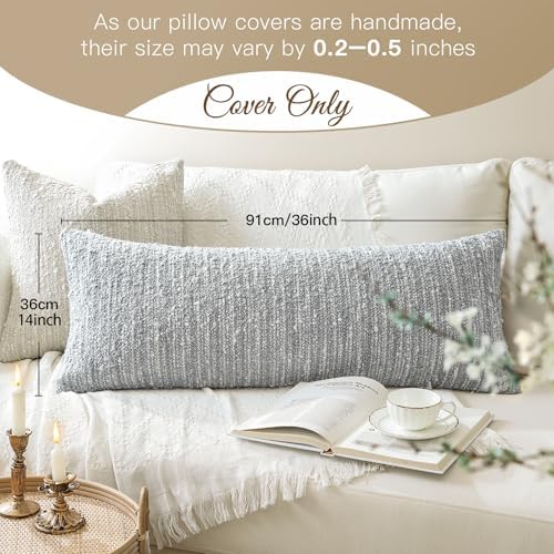 Artscope Lumbar Throw Pillow Cover 14x36 Super Thick Body Pillow Cover - Image 6