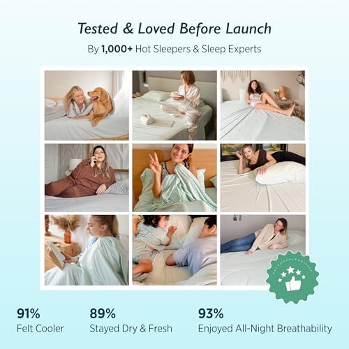 Breescape Cooling Pillow Cases Queen Size Set of 2, BlendTek™ Cooling Technology - Image 2