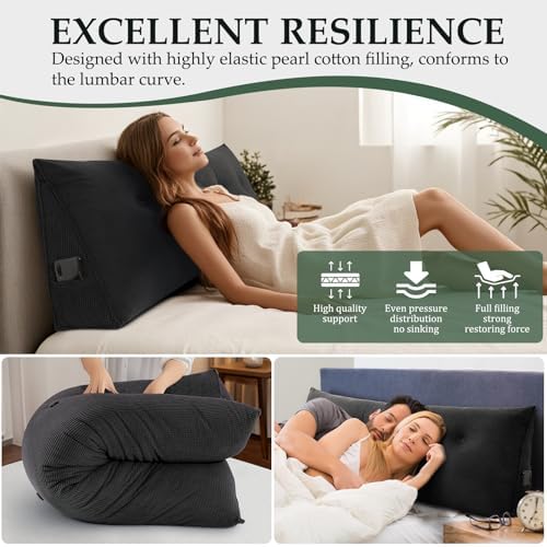 Headboard Pillow Queen, Wall Backrest Wedge Pillow Headboard - Image 4