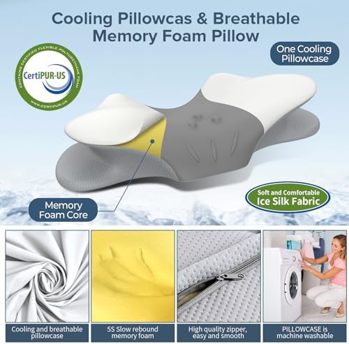 Cervical Neck Pillow for Pain Relief, Ergonomic Side Sleeper Pillow for Sleeping - Image 3