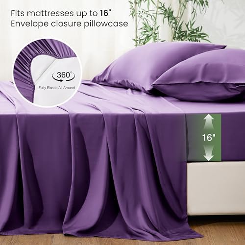 Love's cabin 3 Piece Twin Sheet Set, 100% Rayon Derived from Bamboo, Cooling & - Image 4