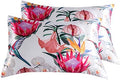 Floral Printed Satin Pillowcase, Standard Cooling Pillow Case Set of 2 by LCBD
