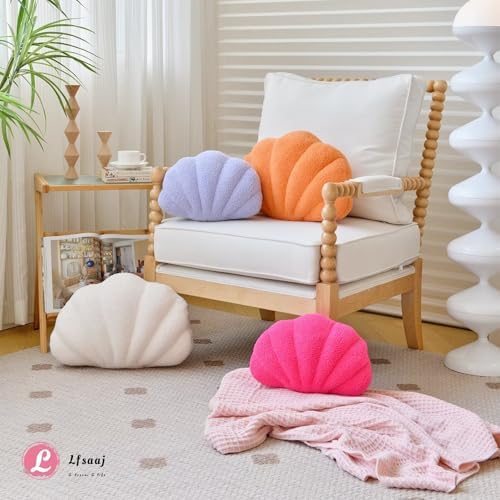 Lfsaaj Seashell Throw Pillows, Shell Shaped Throw Pillows, 18 Inch Soft Home - Image 5
