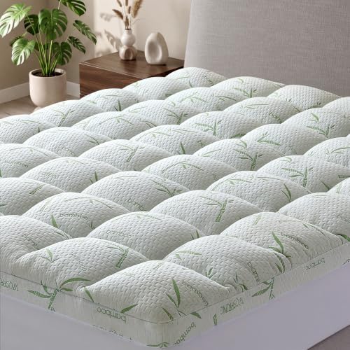 4 Inch Mattress Topper Memory Foam Cooling Bamboo King Size by Unknown