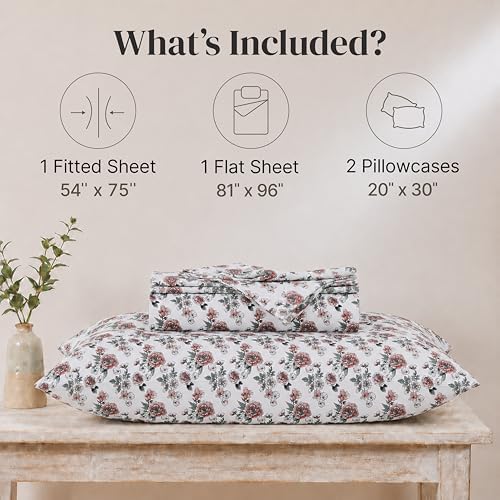 Modern Threads Printed 4-Piece Extra Soft Bedding Sheets & Pillowcase Set - Image 3