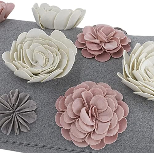KINGROSE 3D Flower Throw Pillow Cover, 12 x 20 Inch - Image 3