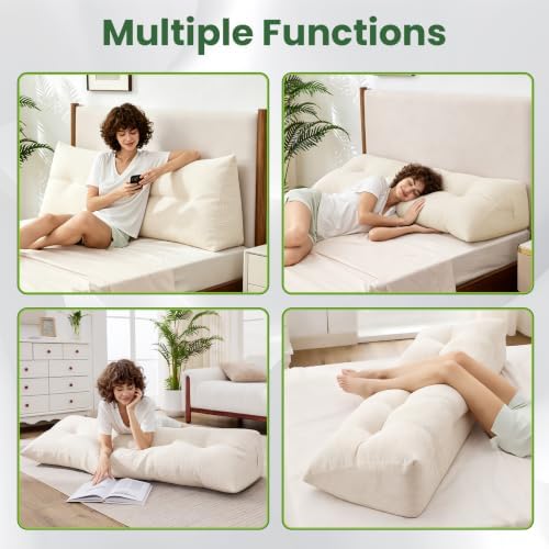 Headboard Pillow Queen, Triangle Bed Wedge Pillow - Image 6