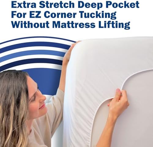 CleanRest Waterproof Mattress Fitted Sheet Protector, Ultimate Defense Against - Image 4