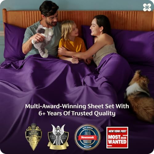 Bedsure PureWoven 100% Rayon Derived from Bamboo, Queen Sheets, 4 Pieces - Image 3