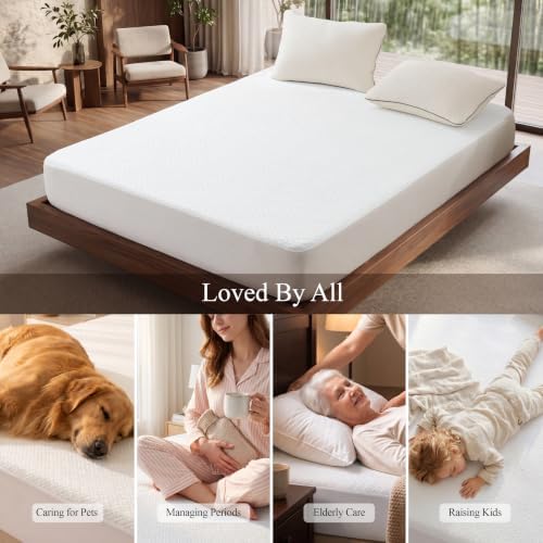 Queen Size Waterproof Mattress Protector Noiseless Bamboo Viscose - Image 6