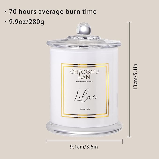 Chloefu LAN Lilac Candle, Scented Candles - Image 2