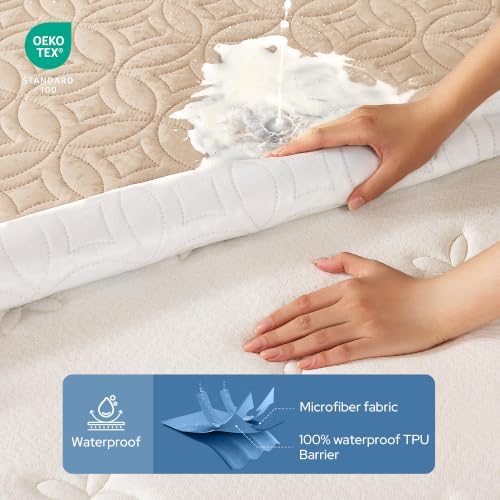 BEDLORE Waterproof Mattress Protector, Full Size Mattress Pad - Image 3