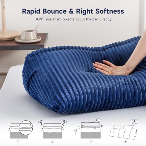 Z-hom Headboard Pillow, Wedge Backrest Cushion, Full Size, ONE Roll Pillow - Image 2