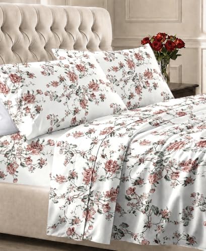 California Design Den Soft 100% Cotton Sateen Full Size Bed Sheets Set by CaliforniaDesignDen